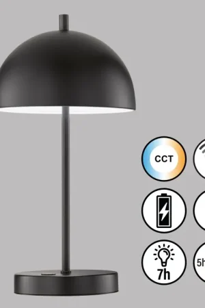 Beperkt Aanbod SCHÖNER WOHNEN-Kollektion Kia Tafellamp LED Zwart, 1-licht
