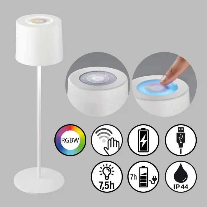 Meest Verkocht SCHÖNER WOHNEN-Kollektion Sun Tafellamp voor buiten LED Wit, 1-licht, Kleurwisselaar