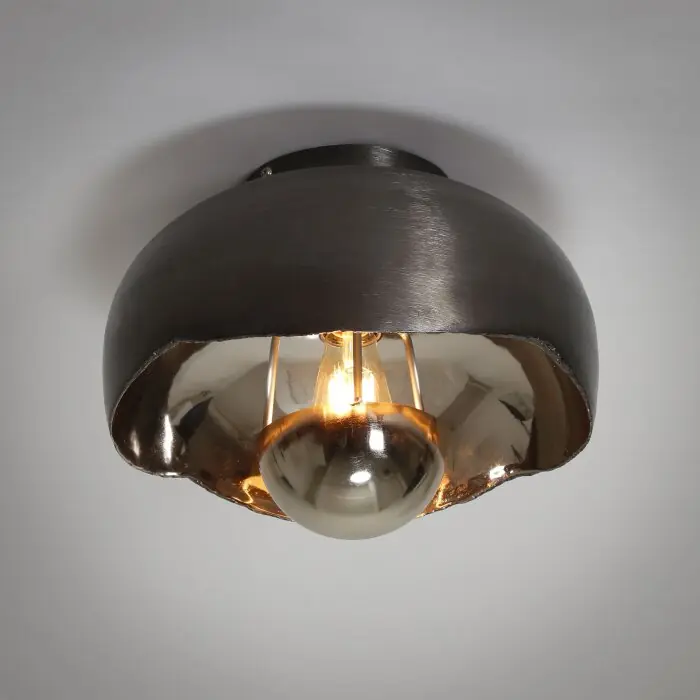 Nieuw Mirror Plafondlamp Nikkel mat, Zwart, 1-licht