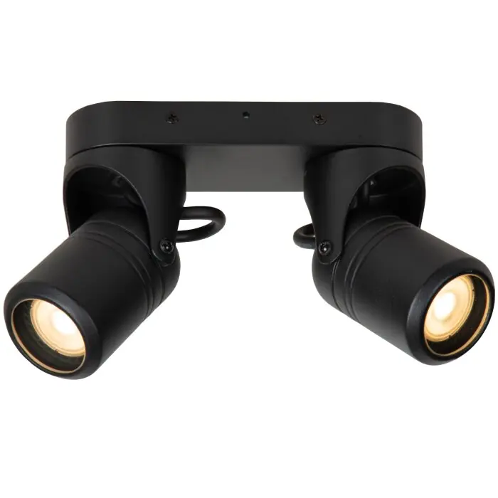 Aanbieding Lucide NIORT Buitenshuis plafond verlichting Zwart, 2-lichts