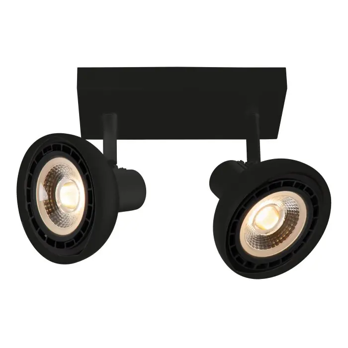 Voordeelprijs Lucide SENSAS Plafondlamp Zwart, 2-lichts