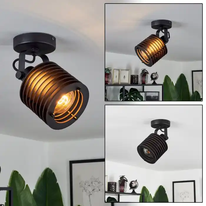 Boula Plafondlamp Zwart, 1-licht Dagaanbieding