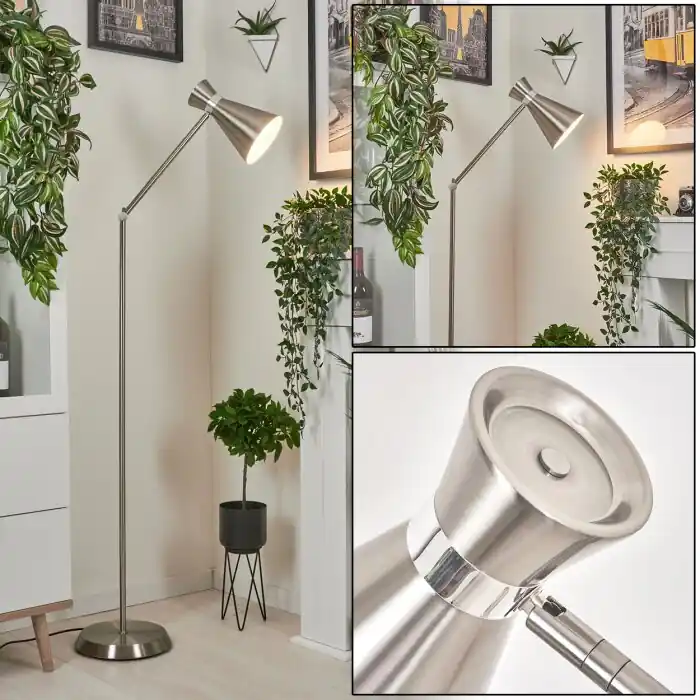 Gecertificeerd Vijes Staande lamp Nikkel mat, 1-licht