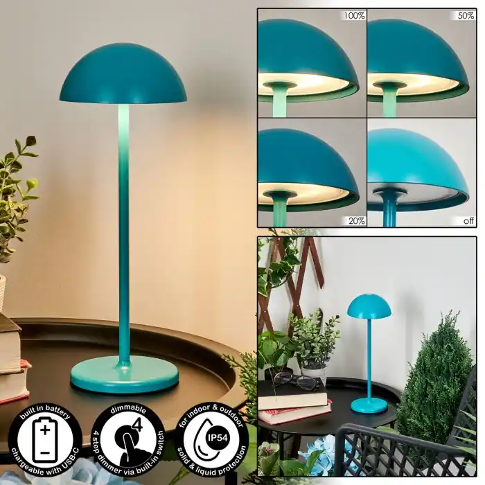 Pelaro Tafellamp voor buiten LED Blauw, 1-licht Hete Deal