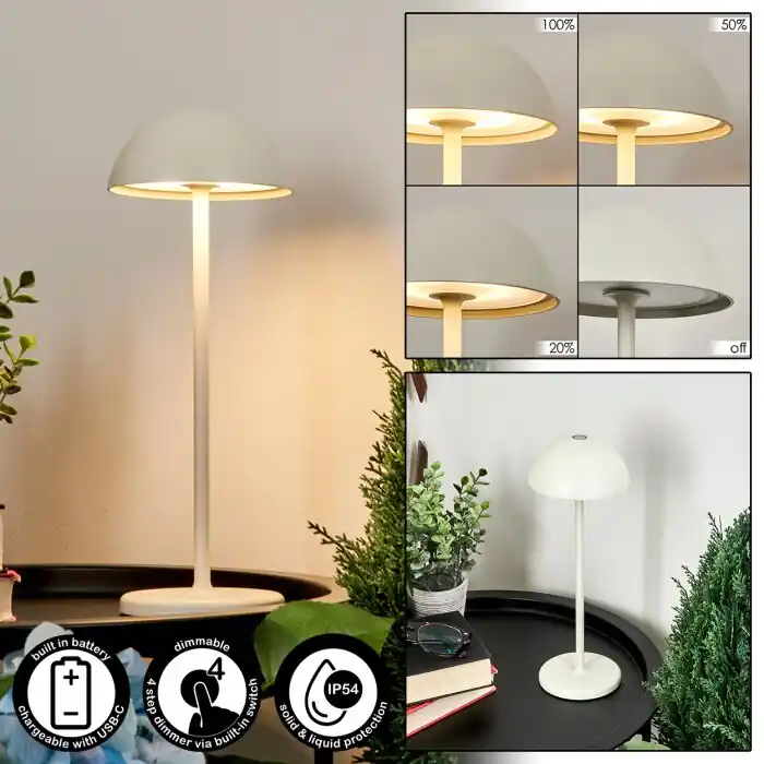 Nu Kopen Pelaro Tafellamp voor buiten LED Wit, 1-licht