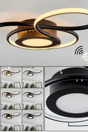 Aanbieding Olok Plafondlamp LED Zwart, 1-licht, Afstandsbediening