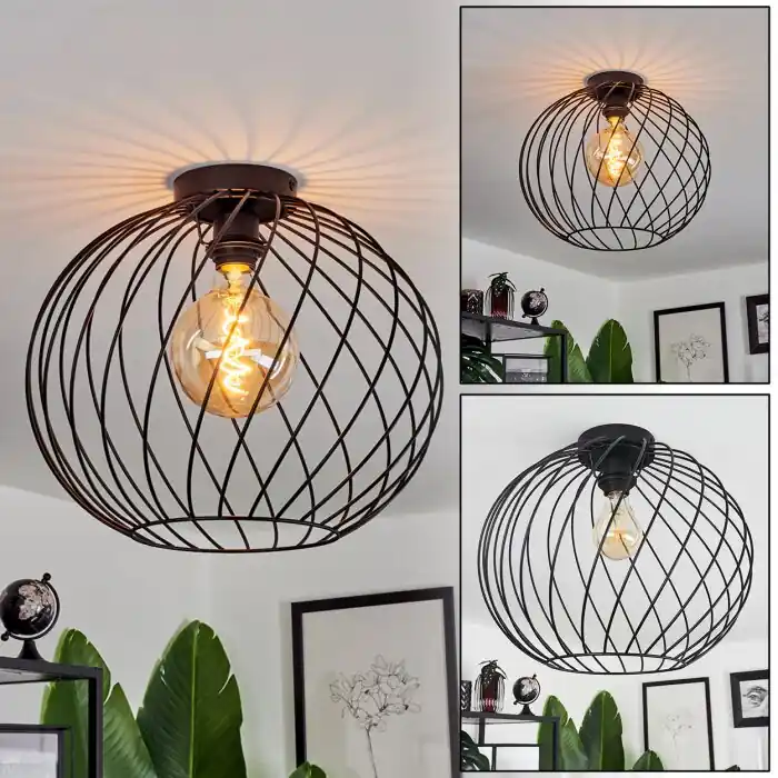 Hete Deal Miton Plafondlamp Zwart, 1-licht