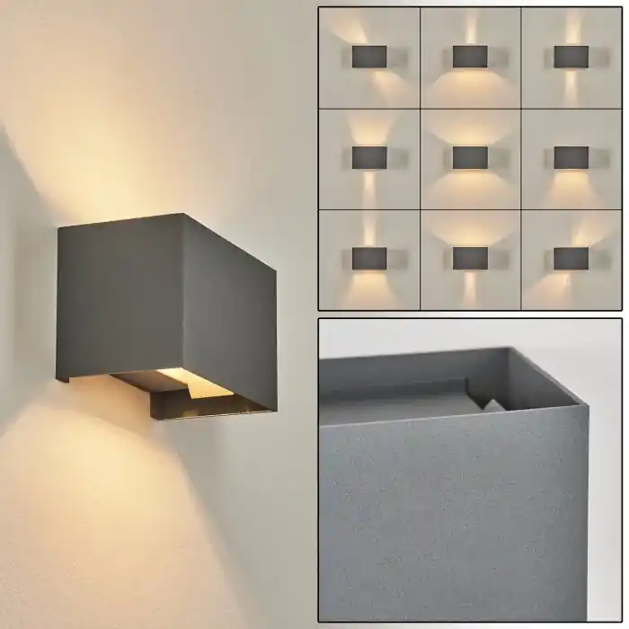 Speciale Aanbieding Badajoz Muurlamp Grijs, 1-licht