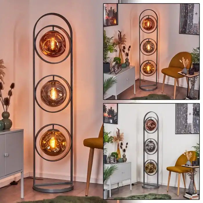 Aanbieding Cabreiro Staande lamp Antraciet, 1-licht