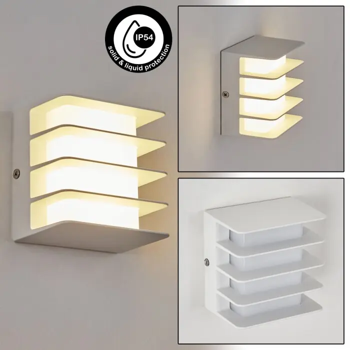 Guichard Buiten muurverlichting LED Wit, 1-licht Actieprijs