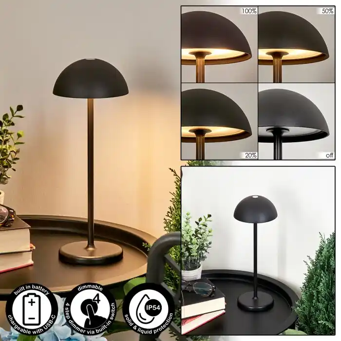 Superprijs Pelaro Tafellamp voor buiten LED Zwart, 1-licht