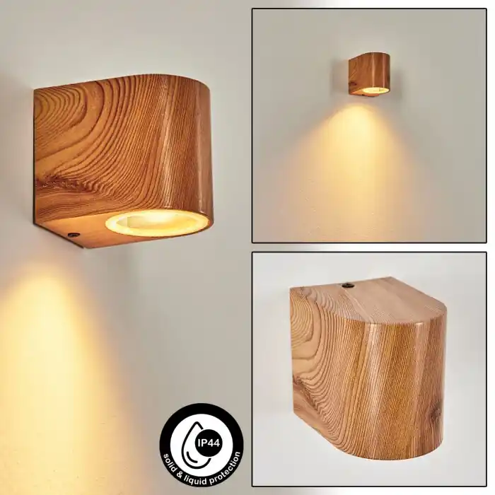 Weekendaanbieding Skaabu Buiten muurverlichting houtlook, 1-licht