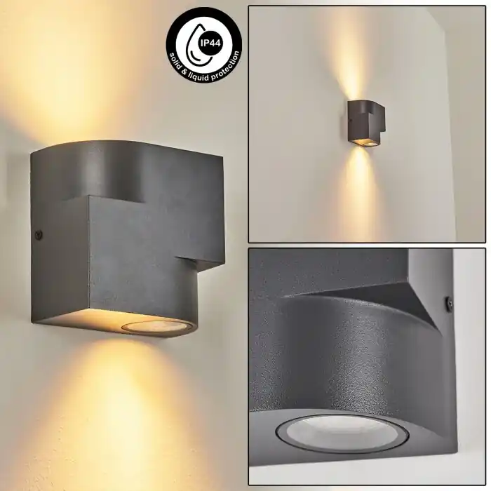 Seizoensaanbieding Lolog Buiten muurverlichting Antraciet, 2-lichts