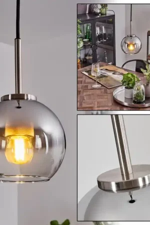 Aanbieding Koyoto Hanger Glas 15 cm Zwart, Zilver, 1-licht