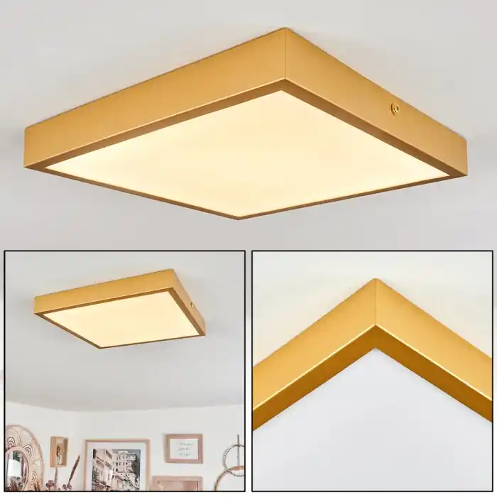 Aanbieding Broglen Plafondpaneel LED Goud, 1-licht