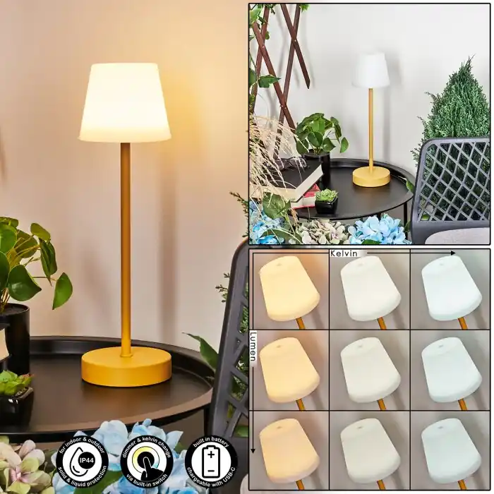 Lage Prijs Maza Tafellamp voor buiten LED Geel, 1-licht