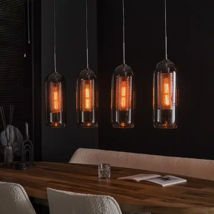 Lalora Hanglamp Antraciet, 4-lichts Superprijs