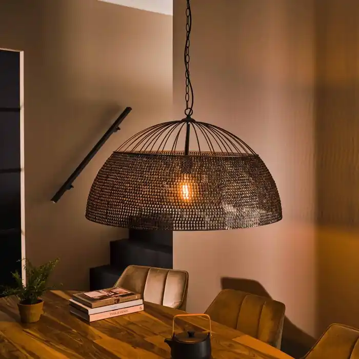 Armor Hanglamp Zwart, 1-licht Voordeelprijs