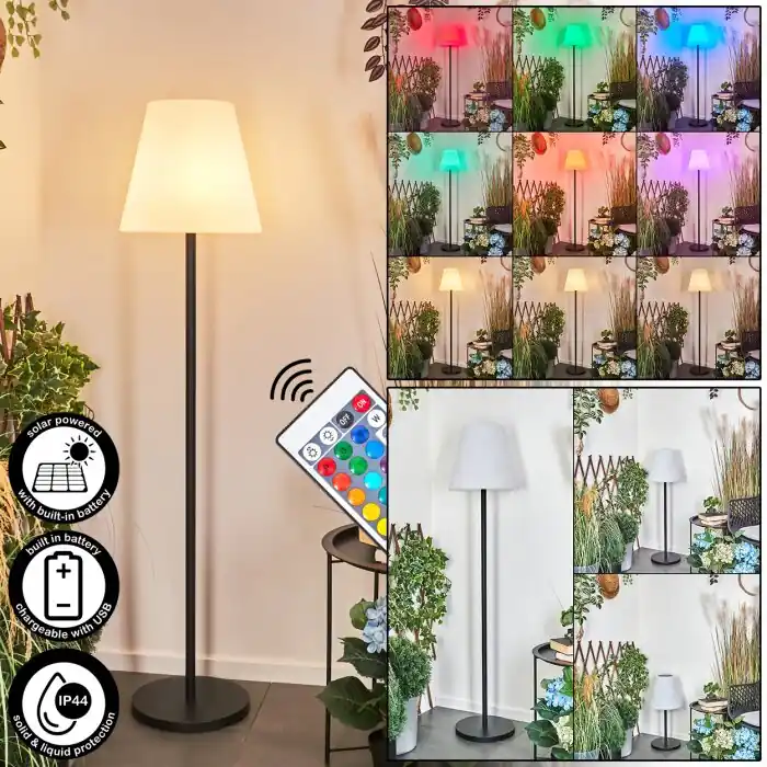 Fisao Solar vloerlamp voor buiten LED Zwart, 41-lichts, Afstandsbediening Nu Kopen