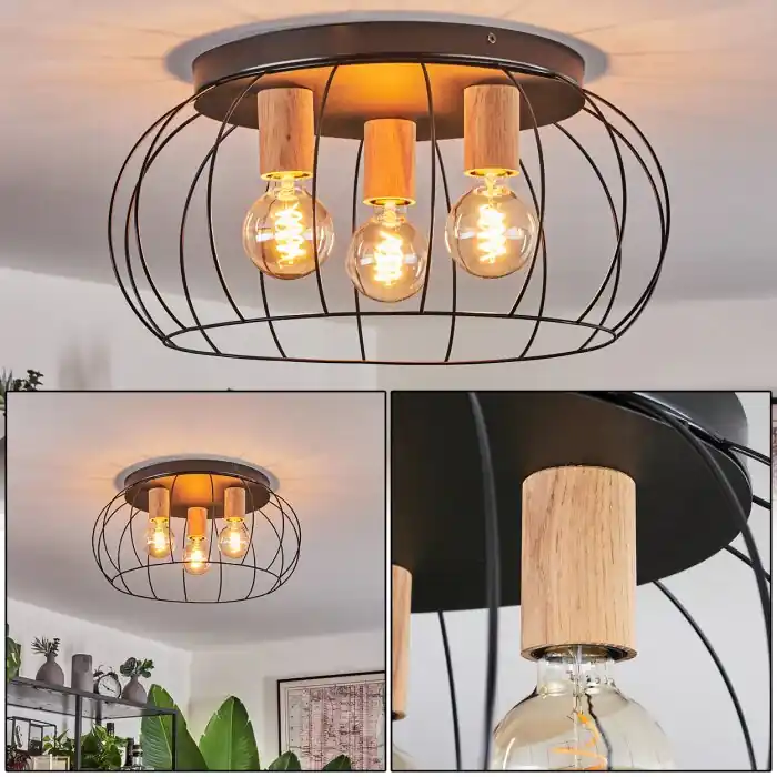 Toklolo Plafondlamp Natuurlijke kleuren, 3-lichts Veilige Betaling