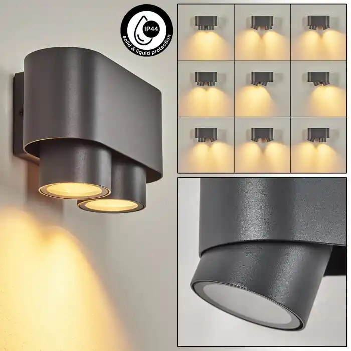 Veilige Betaling Guampacha Buiten muurverlichting Antraciet, 2-lichts