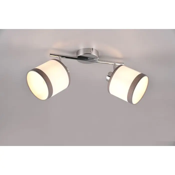 Seizoensaanbieding Reality DAVOS Plafondlamp Chroom, 2-lichts