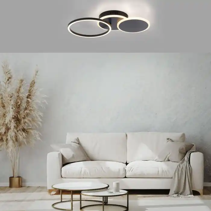 Leuchten-Direkt SEVENT Plafondlamp LED Zwart, 1-licht Beste Prijs