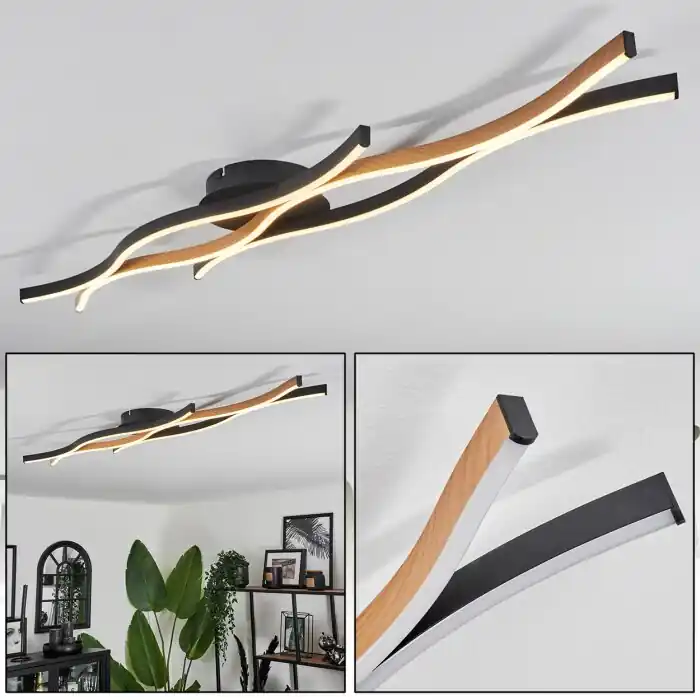 Nu Kopen Fuliola Plafondlamp LED Zwart, 1-licht