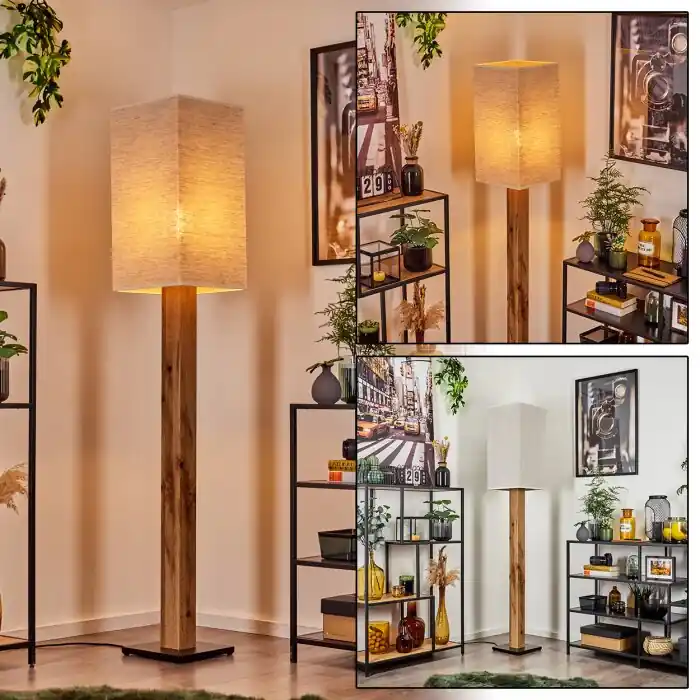 Bestel Nu Ham Staande lamp Natuurlijke kleuren, Zwart, 1-licht