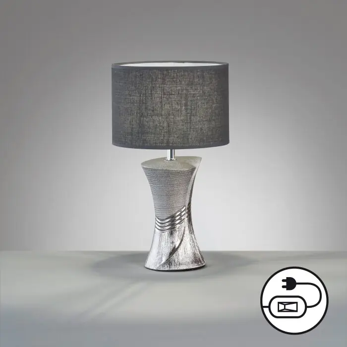 Fischer & Honsel Louis Tafellamp Zilver, 1-licht Direct Beschikbaar