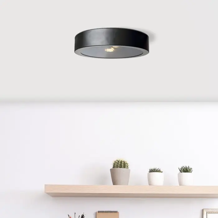 Brilliant Sandros Plafondlamp Zwart, 2-lichts Flitsaanbieding