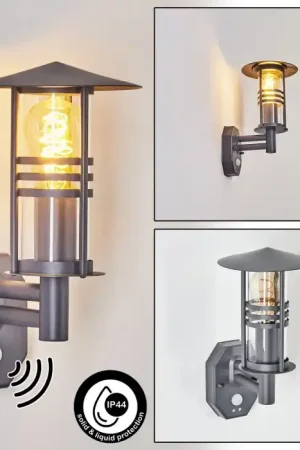 Actieprijs Forli Buiten muurverlichting Antraciet, 1-licht, Bewegingsmelder