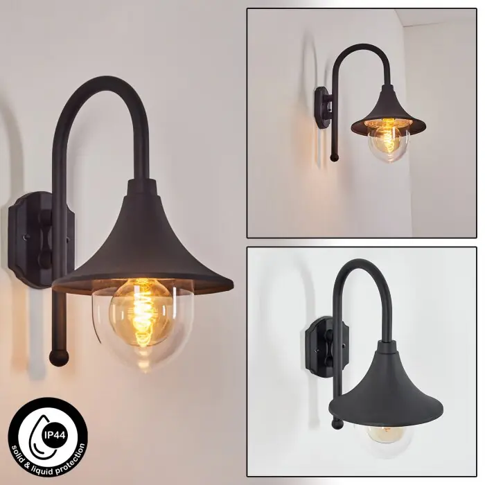 Hete Deal Brilliant Berna Buiten muurverlichting Transparant, 1-licht