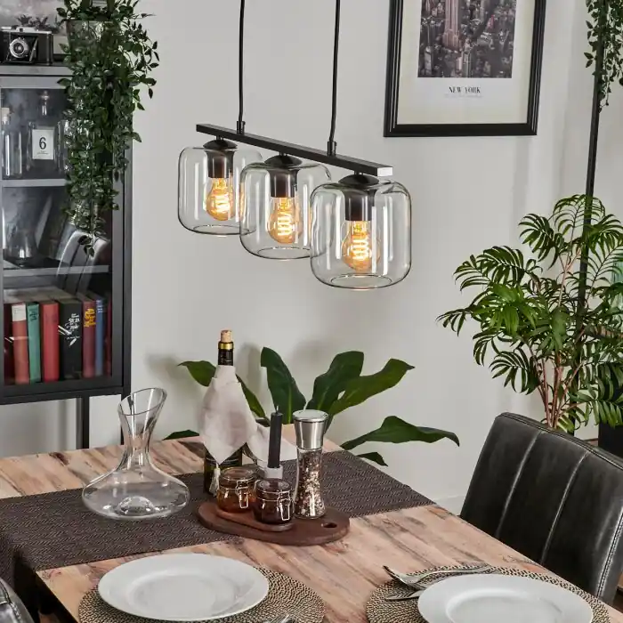 Weekendaanbieding Lauden Hanglamp Glas 15 cm Duidelijk, 3-lichts