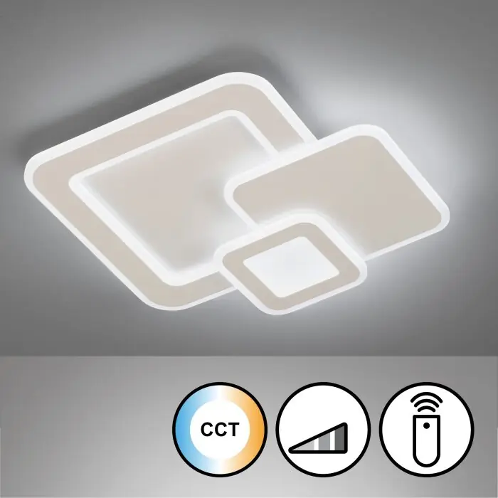 Speciale Aanbieding Fischer & Honsel Joster Plafondlamp LED Wit, 1-licht, Afstandsbediening