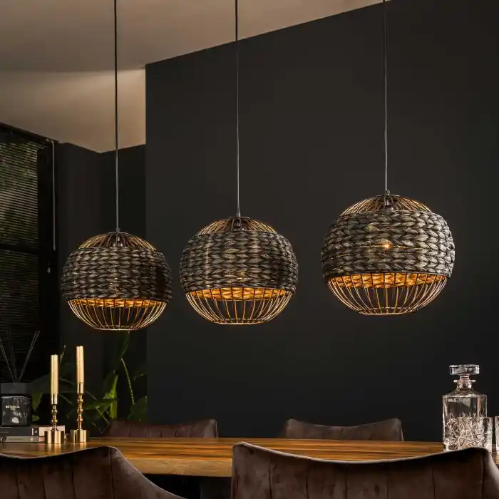 Betaalbaar Burgase Hanglamp Antraciet, 3-lichts