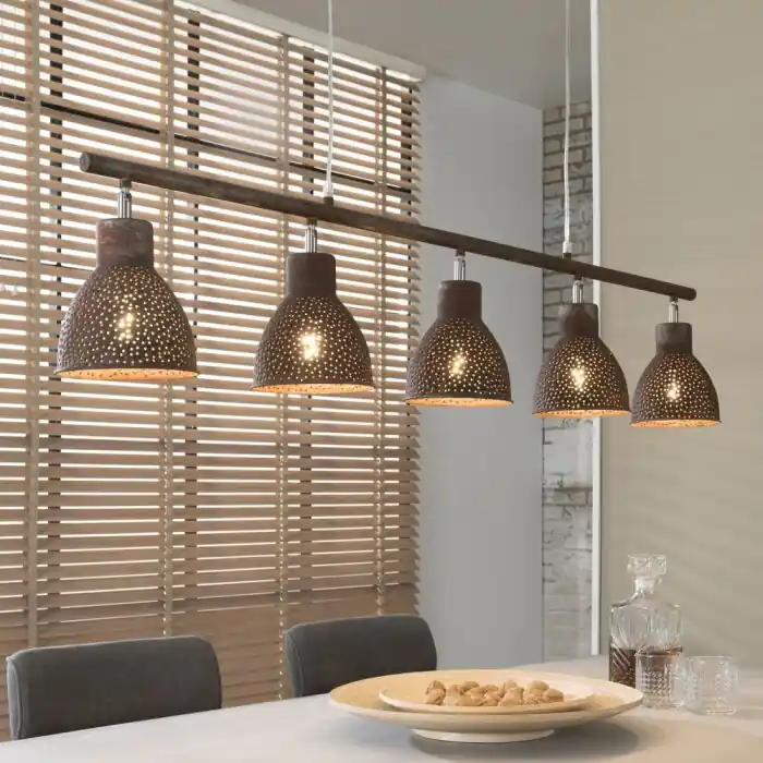 ZUIDBROEK Hanglamp Bruin, 5-lichts Flitsaanbieding