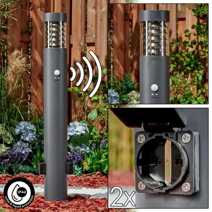Aanbieding Dakar Padverlichting Antraciet, 1-licht, Bewegingsmelder