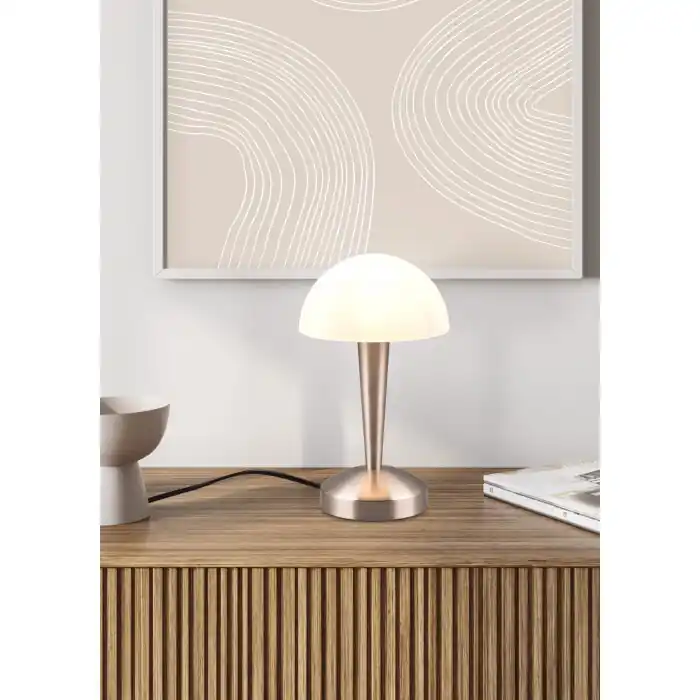 Reality CANARIA Tafellamp LED Nikkel mat, 1-licht Merkproduct
