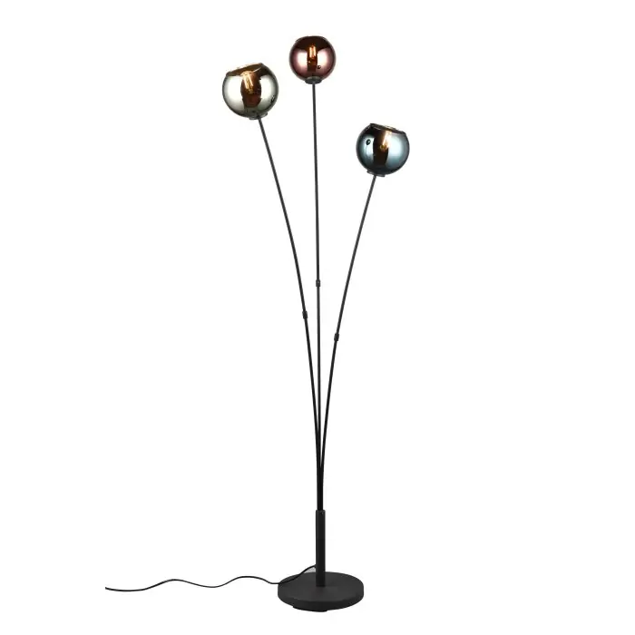 Aanbieding Reality SHELDON Staande lamp Zwart, 3-lichts