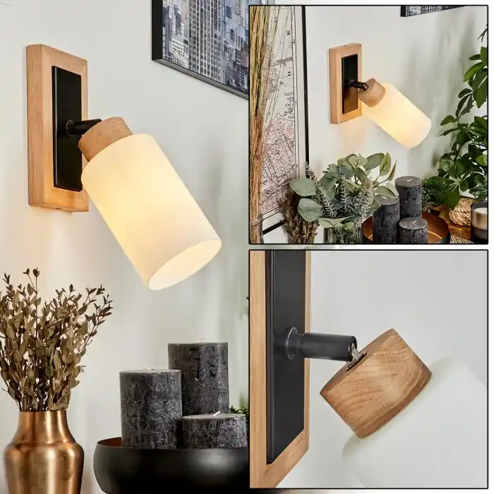 Populair Represita Muurlamp Chroom, Natuurlijke kleuren, Zwart, 1-licht