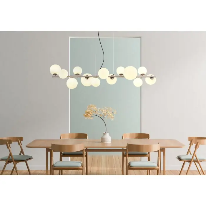 Hoge Kwaliteit Globo RIHA Hanger LED Nikkel mat, 13-lichts