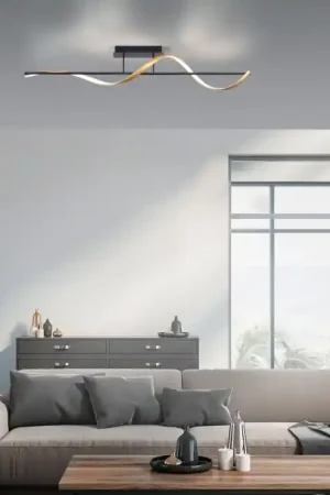 Shop Nu Paul Neuhaus Q-SWING Plafondlamp LED Antraciet, Goud, 1-licht, Afstandsbediening