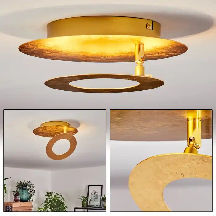 Sunrise Plafondlamp LED Goud, 1-licht Voordeelprijs