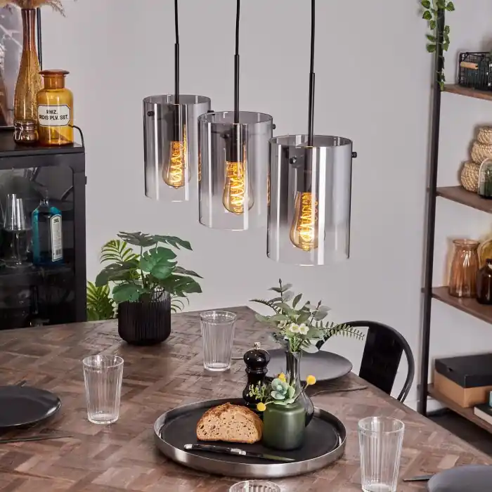 Parane Hanger - Glas Duidelijk, Rookkleurig, 3-lichts Express Levering