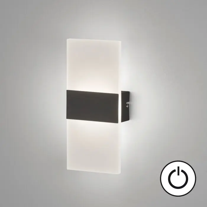 Laatste Versie Fischer & Honsel Foder Muurlamp LED Zwart, 1-licht