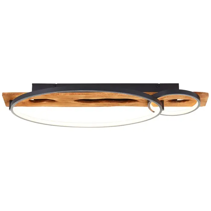 Brilliant Pirus Plafondlamp LED Bruin, Zwart, 1-licht Gecertificeerd