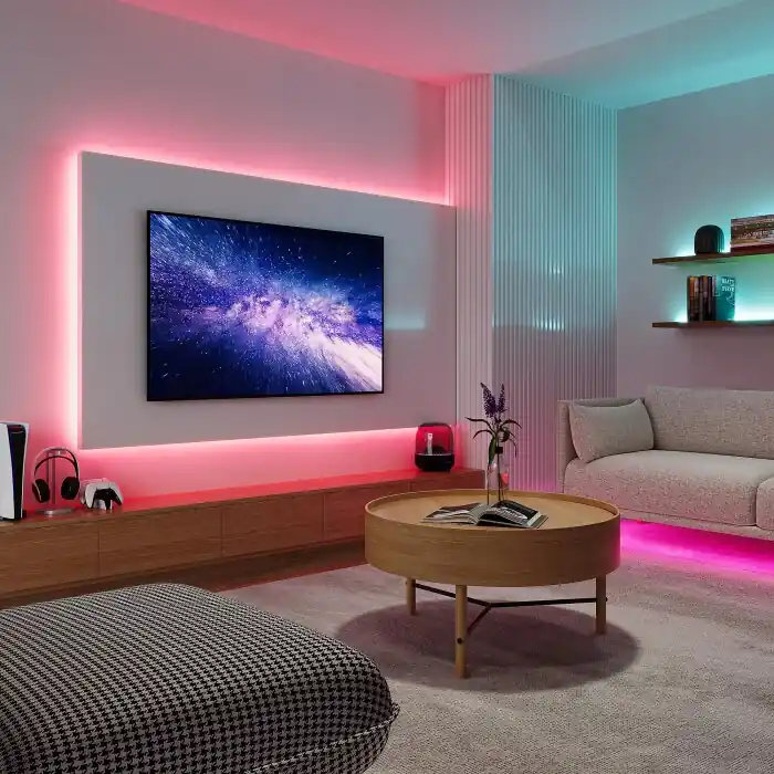 Reality RACER LED Band Zwart, 1-licht, Afstandsbediening, Kleurwisselaar Alleen Vandaag