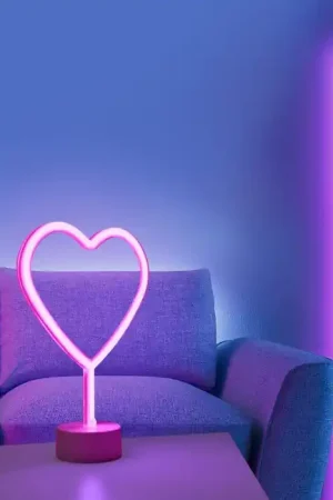 Alleen Vandaag Leuchten-Direkt NEON-HERZ Decoratieve verlichting LED Roze, 1-licht