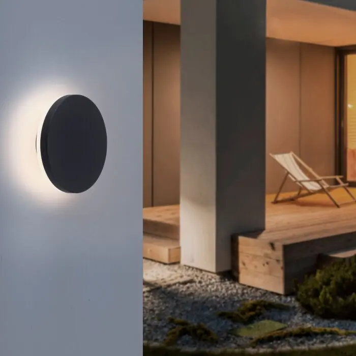 Paul Neuhaus PUNTUA Buiten muurverlichting LED Antraciet, 1-licht Lage Kosten